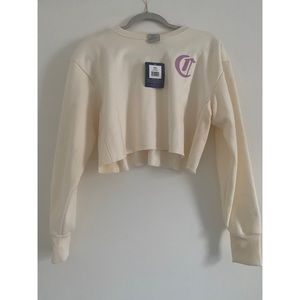 Champion cropped sweatshirt  SZ Sml in chalk white